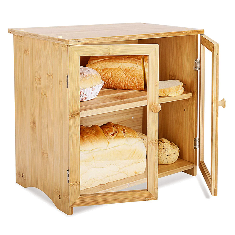 High-Quality OEM Bread Box For Kitchen Manufacturers Suppliers –  ERGODESIGN Bread Boxes with Double-Door Design and Movable Cutting Board  – ERGODESIGN