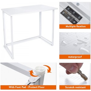 Space-Saving Rectangular Office Furniture Folding Table and Office Desk