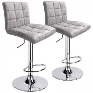 ERGODESIGN Adjustable Bar Stools with Square Back Set of 2