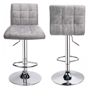 ERGODESIGN Adjustable Bar Stools with Square Back Set of 2