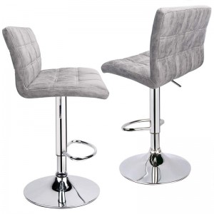 ERGODESIGN Adjustable Bar Stools with Square Back Set of 2