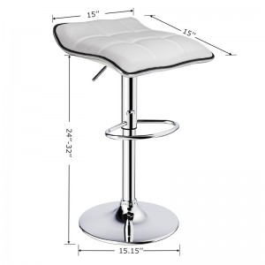 Backless Bar Stools with Adjutable Height and 360 Degree Swivel