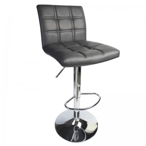 Modern Grey Bar Stools with Adjustable Height and 360° Rotation