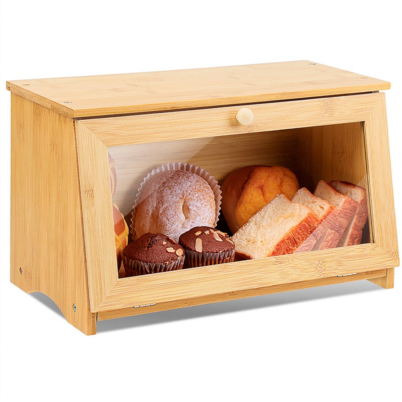 High-Quality OEM Bread Box For Kitchen Counter Manufacturers Suppliers –  ERGODESIGN Single-layer Bamboo Bread Box With Large Capacity  – ERGODESIGN