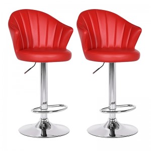 ERGODESIGN Adjustable Swivel Bar Stools with Backs Set of 2