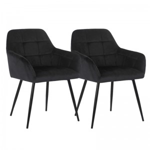 Black Velvet Dining Chairs for Dining Room