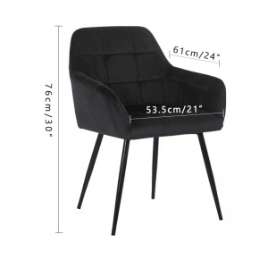 Black Velvet Dining Chairs for Dining Room