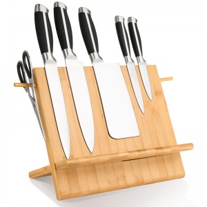 ERGODESIGN Double-Sided Magnetic Bamboo Knife Block Medium