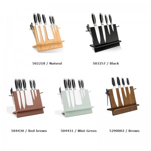 ERGODESIGN Double-Sided Magnetic Bamboo Knife Block Medium