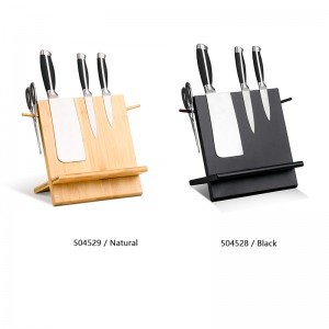 ERGODESIGN Double-Sided Magnetic Bamboo Knife Block Small