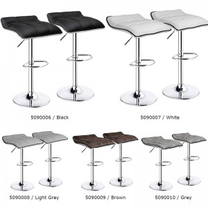 Backless Swivel Bar Stools with Adjustable Height and 360° Swivel Brown Bar Stools