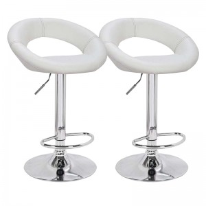 Hot New Products Swivel Bar Stools Adjustable Bar Stools Counter Height Stools White Bar Stools Set of 2