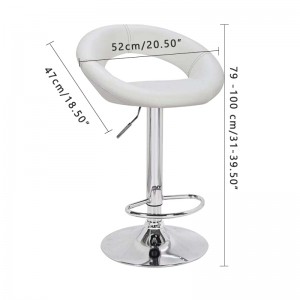 Hot New Products Swivel Bar Stools Adjustable Bar Stools Counter Height Stools White Bar Stools Set of 2