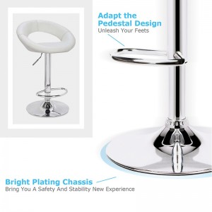 Hot New Products Swivel Bar Stools Adjustable Bar Stools Counter Height Stools White Bar Stools Set of 2