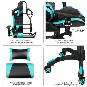 High-Back PC Computer Gaming Chair Office Chairs Ergonomic Racing Style