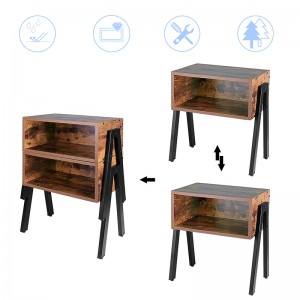 Wholesale OEM Foldable Study Table Manufacturers Suppliers –  ERGODESIGN Stackable End Table And Side Table With Storage  – ERGODESIGN