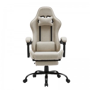 ERGODESIGN Custom Adjustable Swivel Gaming Racing Chair with Headrest and Lumbar Support