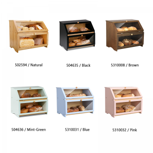 Extra Large Bread Box with 2 Layers for Bread Storage Gift Box for Bread Blue Bread Bins